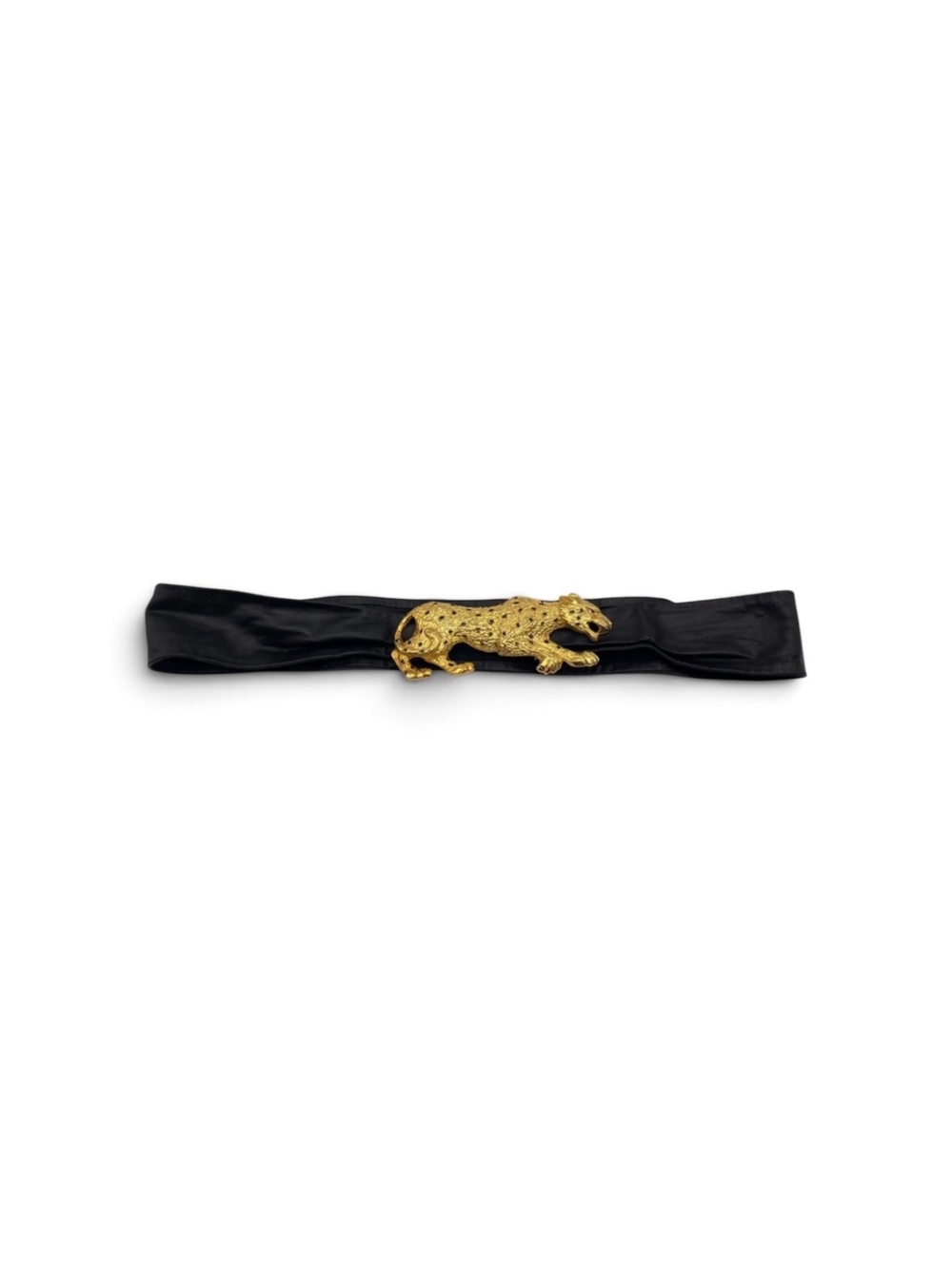 Black & Gold Leopard Statement Belt